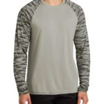 Sport-Tek Drift Camo Colorblock Long Sleeve Performance Shirt