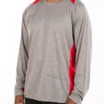 Sport-Tek Heather Contender Colorblock Long Sleeve Performance Shirt