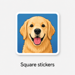 Square stickers