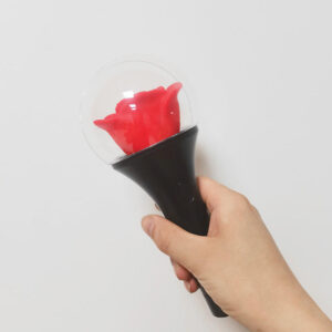 Rechargeable rose light stick held in hand