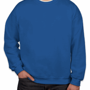Custom Gildan Midweight 50/50 Crewneck Sweatshirt in Royal — undecorated garment