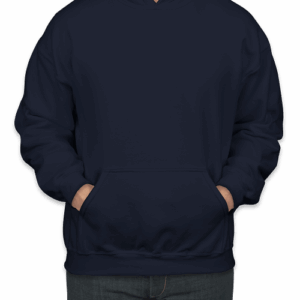 Custom Gildan Midweight 50/50 Pullover Hoodie in Navy — undecorated garment