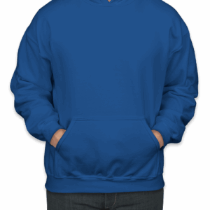 Custom Gildan Midweight 50/50 Pullover Hoodie in Royal — undecorated garment
