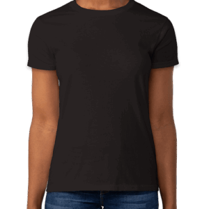 Custom Gildan Ultra Cotton Women’s T-shirt in Black — undecorated garment