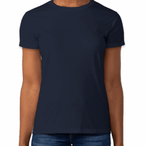 Custom Gildan Ultra Cotton Women’s T-shirt in Navy — undecorated garment