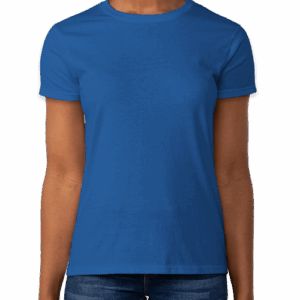 Custom Gildan Ultra Cotton Women’s T-shirt in Royal — undecorated garment