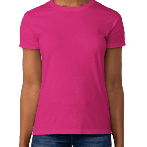 Gildan Ultra Cotton Women's T-shirt in Heliconia - undecorated garment