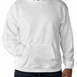 Custom Hanes EcoSmart 50/50 Pullover Hoodie in White — undecorated garment