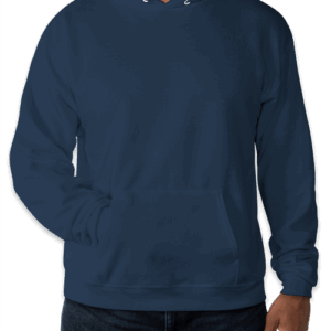 Custom Hanes EcoSmart 50/50 Pullover Hoodie in Navy — undecorated garment