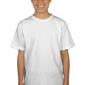 Custom Gildan Youth Ultra Cotton T-shirt in White — undecorated garment