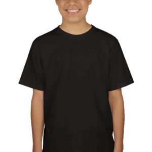 Custom Gildan Youth Ultra Cotton T-shirt in Black — undecorated garment