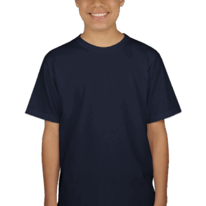 Custom Gildan Youth Ultra Cotton T-shirt in Navy — undecorated garment