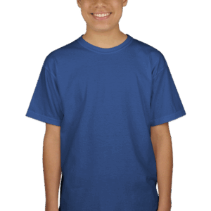 Custom Gildan Youth Ultra Cotton T-shirt in Royal — undecorated garment
