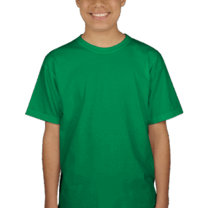 Gildan Youth Ultra Cotton T-shirt in Irish Green - undecorated garment