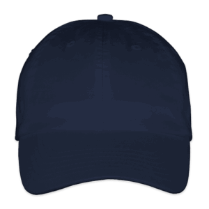 Custom Valucap Bio-Washed Hat – Embroidered in Navy — undecorated garment
