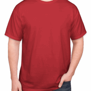 Custom Comfort Colors 100% Cotton T-shirt in Red — undecorated garment