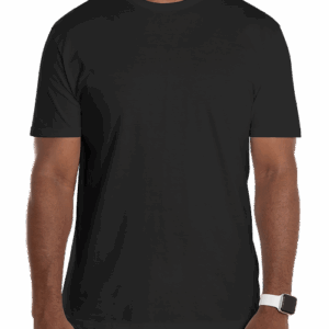 Custom Gildan Softstyle Jersey T-shirt in Black — undecorated garment