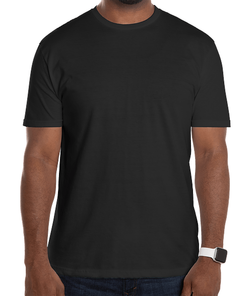 Custom Gildan Softstyle Jersey T-shirt in Black — undecorated garment