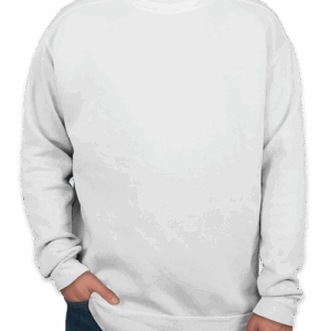 Custom Comfort Colors Crewneck Sweatshirt in White — undecorated garment