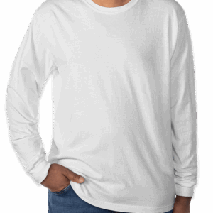 Custom Comfort Colors 100% Cotton Long Sleeve Shirt in White — undecorated garment