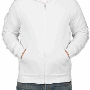 Custom Bella + Canvas Ultra Soft Zip Hoodie in White — undecorated garment