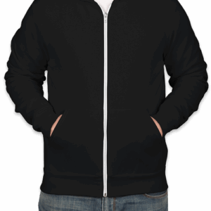 Custom Bella + Canvas Ultra Soft Zip Hoodie in Black — undecorated garment