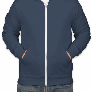 Custom Bella + Canvas Ultra Soft Zip Hoodie in Navy — undecorated garment