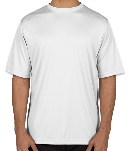 Custom Team 365 Zone Performance Shirt in White — undecorated garment
