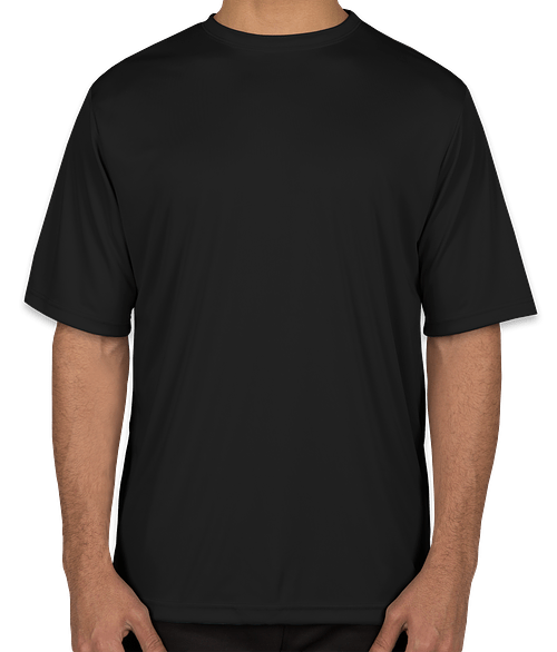 Custom Team 365 Zone Performance Shirt in Black — undecorated garment
