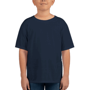Custom Gildan Youth Softstyle Jersey T-shirt in Navy — undecorated garment