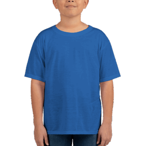Custom Gildan Youth Softstyle Jersey T-shirt in Royal — undecorated garment