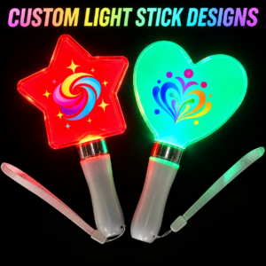 Custom acrylic LED light sticks star and heart illuminated product image