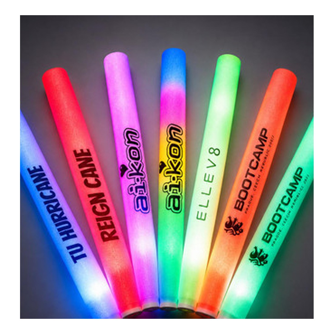 Custom LED Foam Sticks – Any Color & Design illustrative product photo