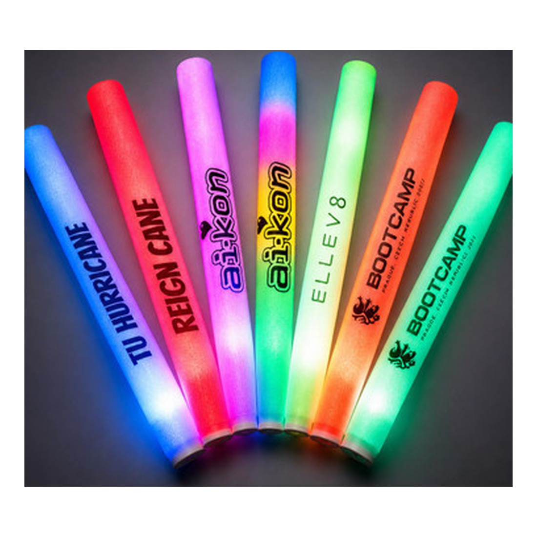 Custom LED Foam Sticks – Any Color & Design illustrative product photo
