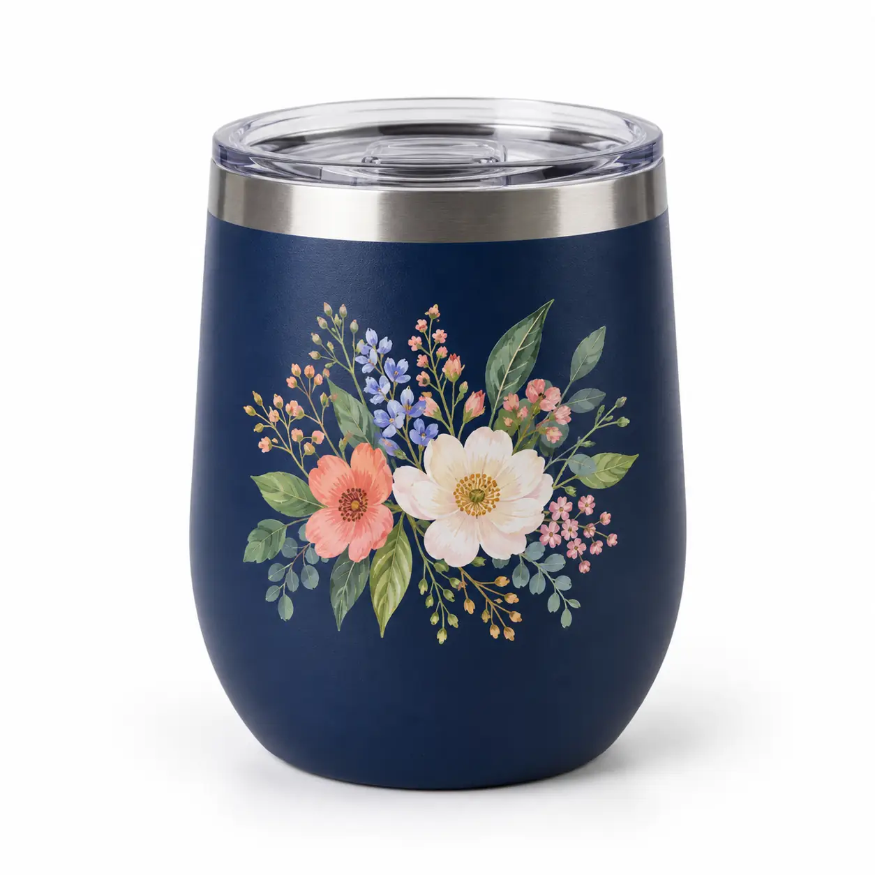 Custom 12 oz Printed Wine Tumblers - example custom printing