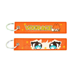 Custom Embroidered Fabric Keychains product and material example