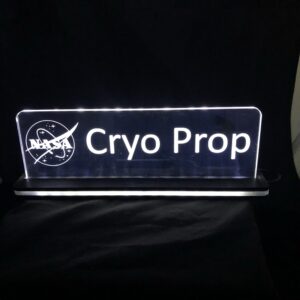 Custom Battery-Powered Edge-Lit Acrylic Name & Fan Sign - Product view 3