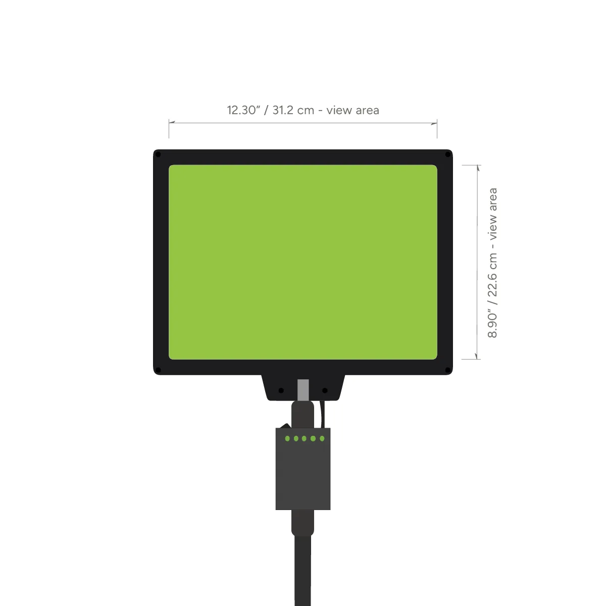 Custom 14-inch Rectangular LED Fan Sign - Product view 3