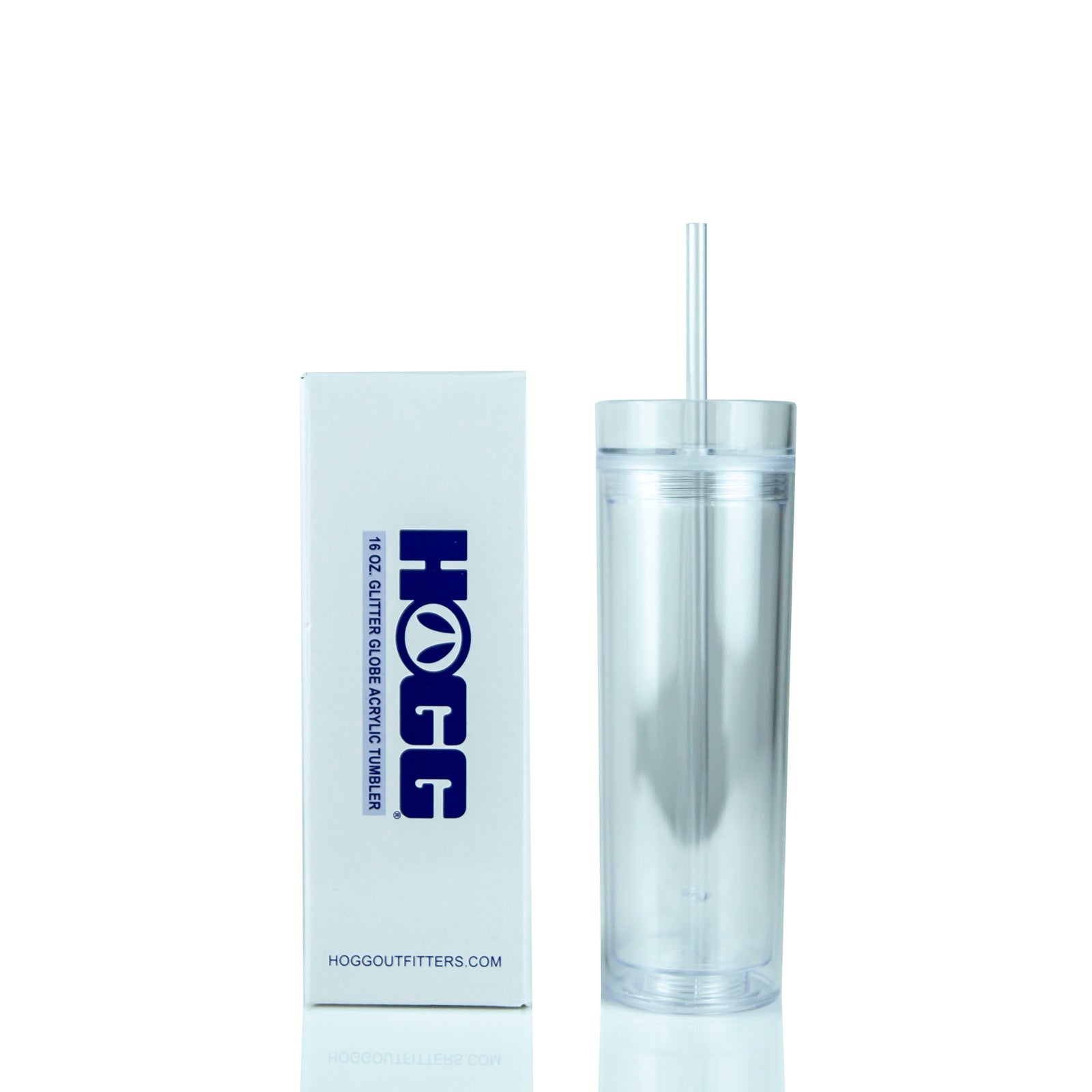Custom Clear Fan Photo-Wrap Skinny Tumbler - 16 oz