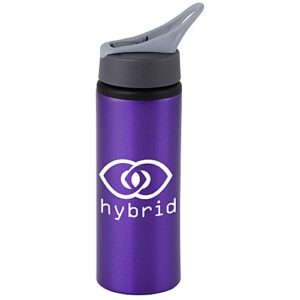Custom Fan Aluminum Straw Bottle - 24 oz - sample printed design