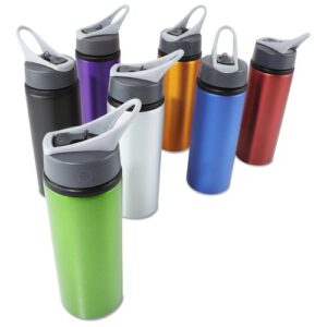 Custom Fan Aluminum Straw Bottle - 24 oz - sample printed design