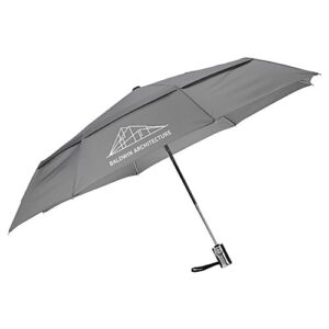 Custom Fan Logo Folding Umbrella - 46 inch Arc - sample printed design