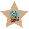 Custom Star Cork Fan Coaster - sample printed design