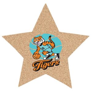 Custom Star Cork Fan Coaster - sample printed design