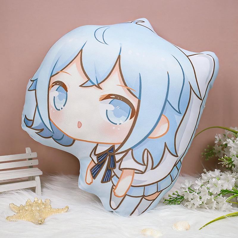Custom Character Shaped Fan Pillow - sample printed design