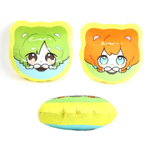 Custom Character Shaped Fan Pillow - sample printed design
