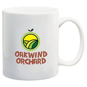White 11 oz ceramic mug - sample artwork