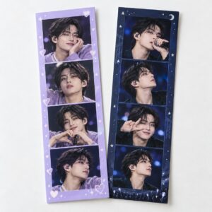 Custom concert photo strips - original illustration of fictional artists, no supplier contact details