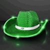 Custom Green Sequin LED Cowboy Hats - product example