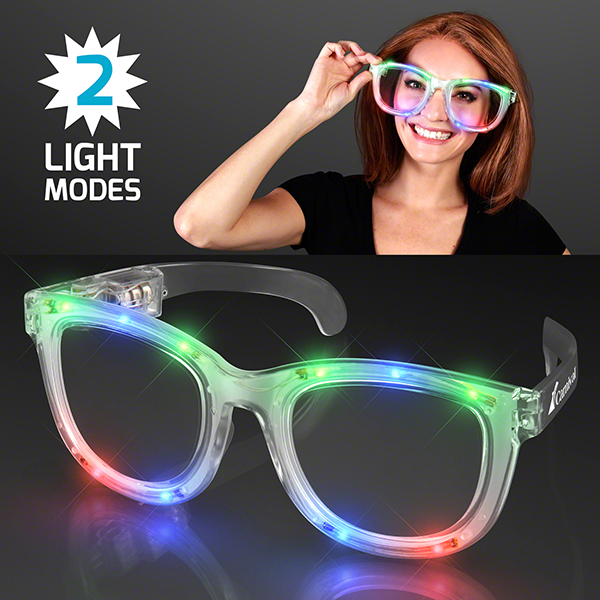 Custom Jumbo Multicolor LED Party Glasses - product example
